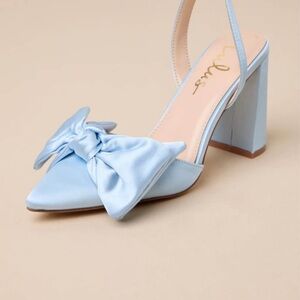 Lulu's Light Blue Heels with Bow